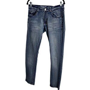 RawX Men's 30x30 Standard Skinny Jeans Intentional Fading Feathering Stretch